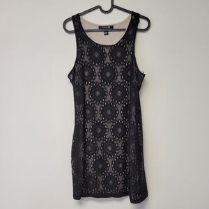 Forever 21 Lace Sheath Bodycon Dress Black L